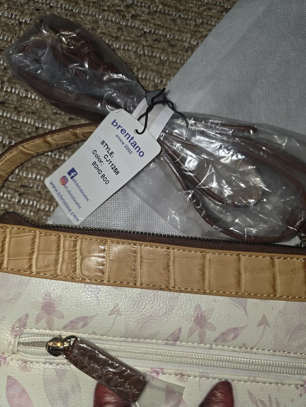 Brentano Cat Crossbody Purse NWT And Dust Bag